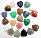 30pcs Heart-shaped Natural Stone Marble Cabochons 25*23mm Beads