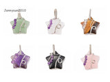 Natural Gems Stone Reiki Chakra Star Pendant Charms 5Pcs/Pack