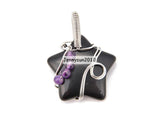 Natural Gems Stone Reiki Chakra Star Pendant Charms 5Pcs/Pack