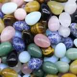 30MM Natural Stone Egg Amethyst Rose Quartz Agate Crystal Massage Accessory