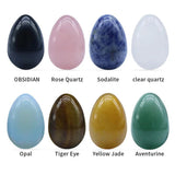 30MM Natural Stone Egg Amethyst Rose Quartz Agate Crystal Massage Accessory