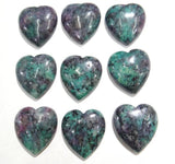 30pcs Heart-shaped Beads Natural Stone Quartz Crystal Agates Malachite Cabochons