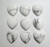 30pcs Heart-shaped Beads Natural Stone Quartz Crystal Agates Malachite Cabochons