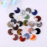 Natural Stone 30mm Moon Statue Crystal Home Decoration