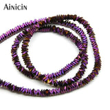 Square Angular Hematite Beads 2x3mm Purple Spacer Beads 5pcs/lot