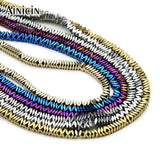 Square Angular Hematite Beads 2x3mm Purple Spacer Beads 5pcs/lot