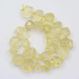 APDGG Lemon Quartz Freedom Nuggets Faceted Stone Beads 15''