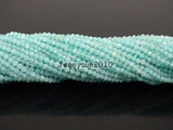 Natural Amazonite 2mm~2.7mm Faceted Round Beads 2 Strands/Pack