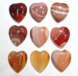 12pcs Agates Turquoises Heart-shaped Cabochons 25*23mm