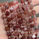 Natural Stone Strawberry Quartz Beads for DIY Jewelry Making