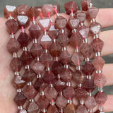 Natural Stone Strawberry Quartz Beads for DIY Jewelry Making