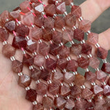 Natural Stone Strawberry Quartz Beads for DIY Jewelry Making