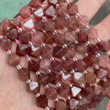 Natural Stone Strawberry Quartz Beads for DIY Jewelry Making