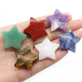 12pcs 30mm Star Statue Rose Quartz Healing Crystal Gift Room Ornament