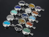 Lapis Lazuli Round Silver Plated Stars & Moon Pendant 10Pcs/Pack
