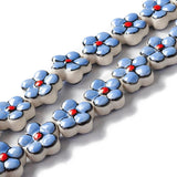 20pcs Daisy Ceramic Spacer Loose Beads for Jewelry Making