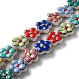 20pcs Daisy Ceramic Spacer Loose Beads for Jewelry Making
