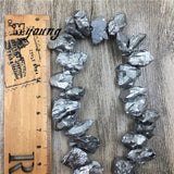 Crystal Quartz Silver Plated Point Beads for DIY Jewelry Making