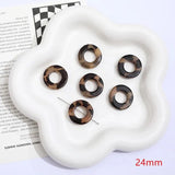 50pcs Leopard Print Resin Beads for DIY Jewelry Earring Accessory