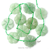 Green Aventurine Flower Shape Loose Beads Strand 10Pcs DIY Jewellery Making