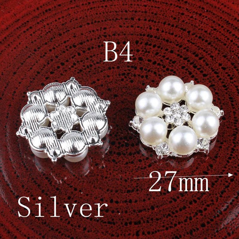 30pcs Vintage Rhinestone Metal Buttons Craft Embellishments