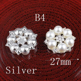 30pcs Vintage Rhinestone Metal Buttons Craft Embellishments