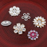 30pcs Vintage Rhinestone Metal Buttons Craft Embellishments