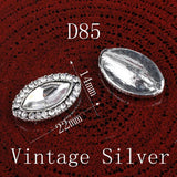 30pcs Vintage Rhinestone Metal Buttons Craft Embellishments