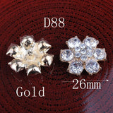 30pcs Vintage Rhinestone Metal Buttons Craft Embellishments