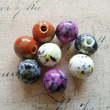 Mixed Colors Porcelain Ceramic Bead Jewelry Findings
