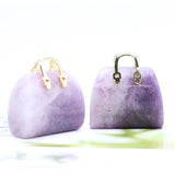 Natural Crystal Stone Mini Tote Bag Ornament Healing Crystal