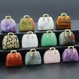 Natural Crystal Stone Mini Tote Bag Ornament Healing Crystal