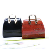 Natural Crystal Stone Mini Tote Bag Ornament Healing Crystal