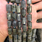 Faceted Lepidolite Cylinder Spacer Beads for Jewelry Making