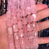 Faceted Lepidolite Cylinder Spacer Beads for Jewelry Making