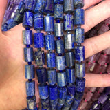 Faceted Lepidolite Cylinder Spacer Beads for Jewelry Making
