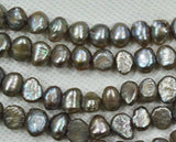 Dark Gray Freshwater Pearl Baroque Beads Necklace