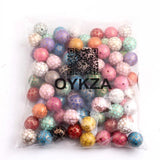 Acrylic Quarterfoil Print Beads for Necklace 20mm 100pcs