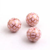 Acrylic Quarterfoil Print Beads for Necklace 20mm 100pcs