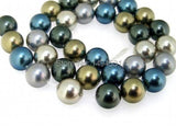 12mm Rainbow South Sea Shell Pearl Gem Loose Beads Strand