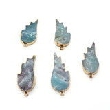 Crystal Stone Wing Pendant Amethyst Rose Quartz for Necklace Earrings