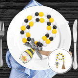 5pcs Bee Decoration Wood Beaded Garland with Tassel