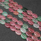 Natural Oval Strawberry Quartz Beads for Jewelry Making