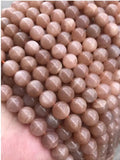 Natural Sunstone Round Loose Beads for Jewelry Making