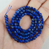 Lapis Lazuli Faceted Cube Beads 4*4mm for Jewelry Making