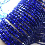 Lapis Lazuli Faceted Cube Beads 4*4mm for Jewelry Making