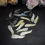 10pc Hand Carving Wings Shape Shell Beads Accessories For Jewelry Making
