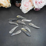 10pc Hand Carving Wings Shape Shell Beads Accessories For Jewelry Making