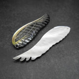 10pc Hand Carving Wings Shape Shell Beads Accessories For Jewelry Making