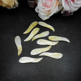 10pc Hand Carving Wings Shape Shell Beads Accessories For Jewelry Making